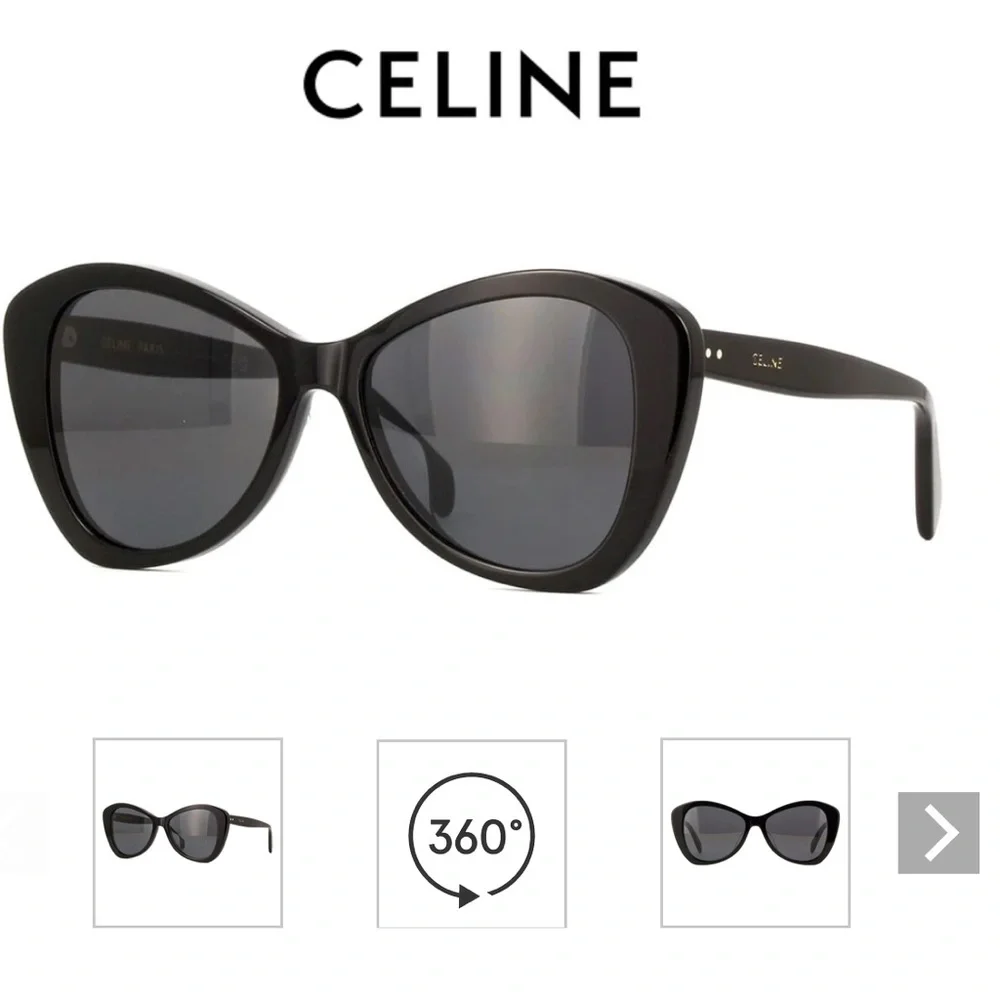 NEW Celine Black Cat-Eye Sunglasses - Picture 2 of 8